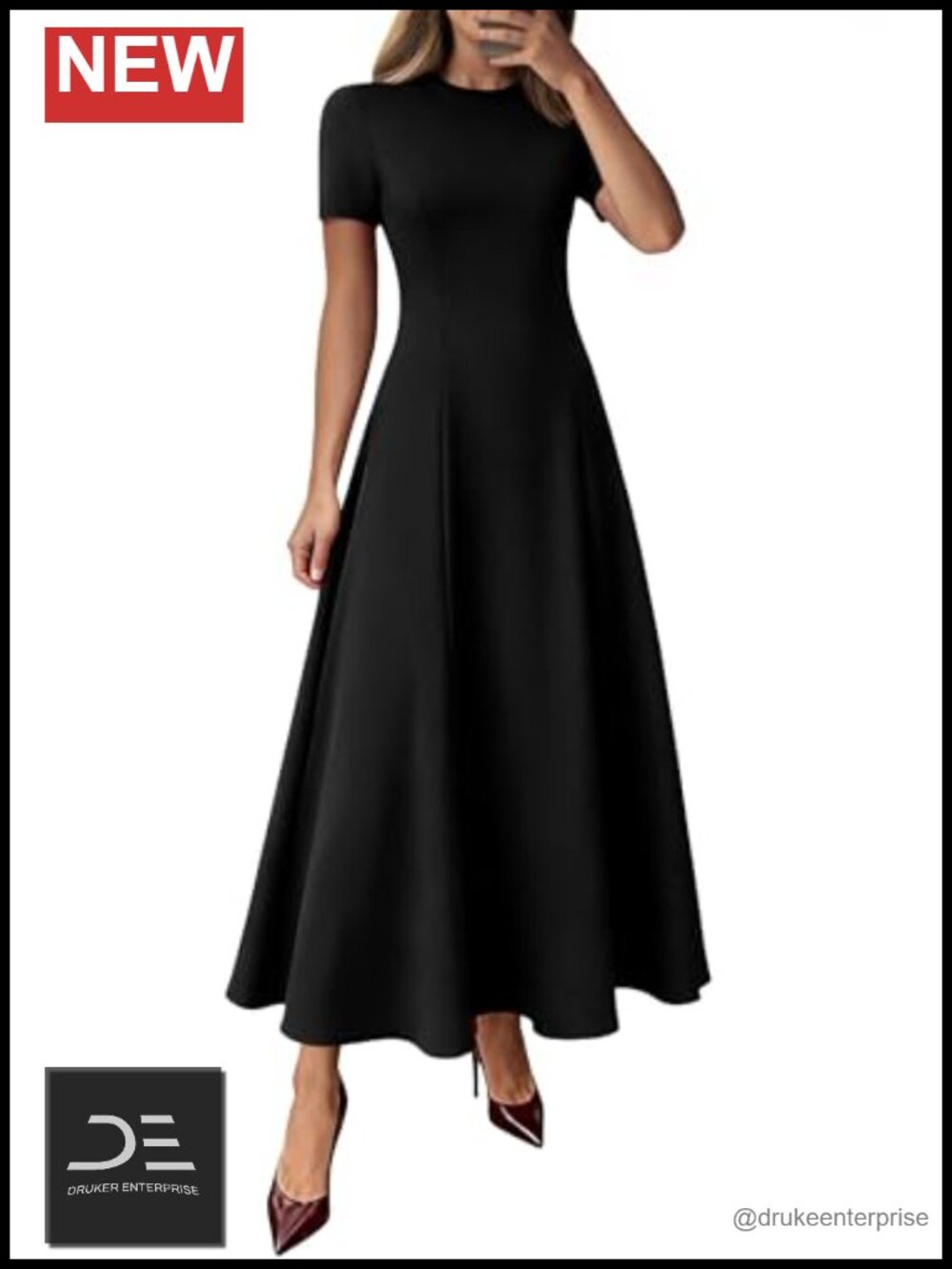 KIRUNDO Short Sleeve Wedding Guest Formal Maxi Dress with Pockets